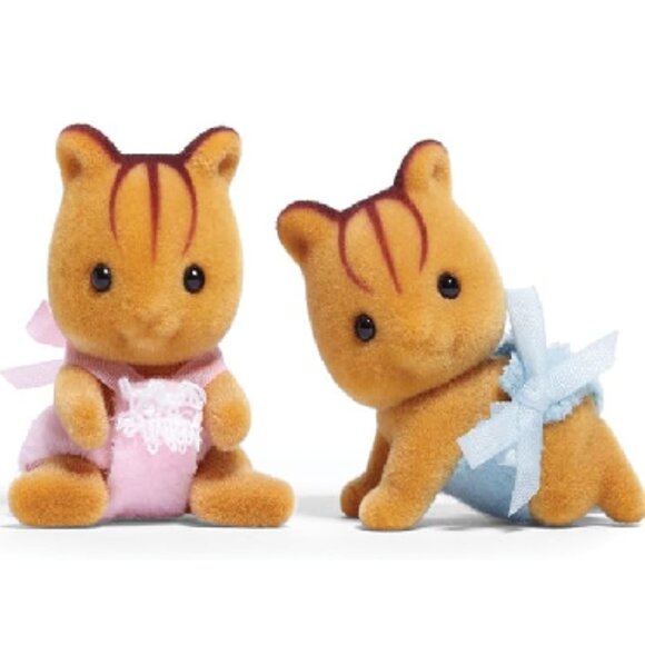 Calico Critters The Furbanks Squirrel Twins New in Box - Picture 3 of 11